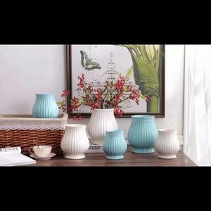 6 sets ceramic country style vase for party home